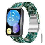 Cinturino per orologio in resina con chiusura a farfalla e tre perline, completo di strumento per la rimozione., For Huawei Watch Fit 2