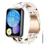 Cinturino per orologio in resina con chiusura a farfalla e tre perline, completo di strumento per la rimozione., For Huawei Watch Fit