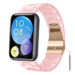 Cinturino per orologio in resina con chiusura a farfalla e tre perline, completo di strumento per la rimozione., For Huawei Watch Fit