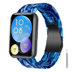 Cinturino per orologio in resina con chiusura a farfalla e tre perline, completo di strumento per la rimozione., For Huawei Watch Fit