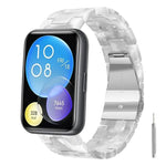 Cinturino per orologio in resina con chiusura a farfalla e tre perline, completo di strumento per la rimozione., For Huawei Watch Fit