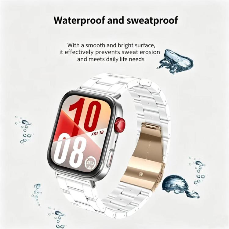 Cinturino per orologio in resina con chiusura a farfalla e tre perline, completo di strumento per la rimozione., For Huawei Watch Fit 5 / Fit 5 Pro / Fit 4