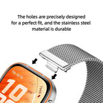 Cinturino per orologio in acciaio inossidabile milanese a due sezioni con doppia chiusura magnetica., For Huawei Watch Fit 5 / Fit 5 Pro / Fit 4