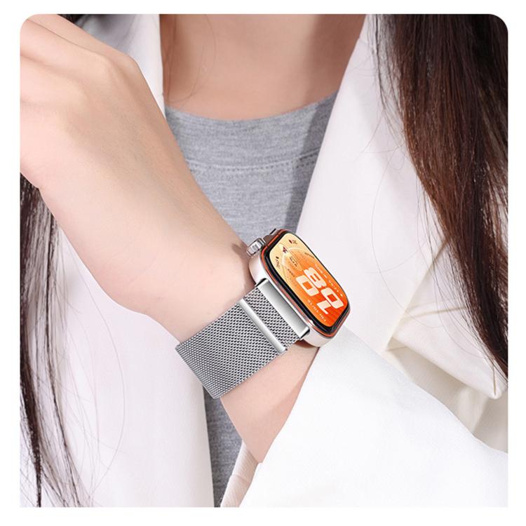 Cinturino per orologio in acciaio inossidabile milanese a due sezioni con doppia chiusura magnetica., For Huawei Watch Fit 5 / Fit 5 Pro / Fit 4