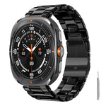 Cinturino per orologio in resina con chiusura a farfalla e tre perline, completo di strumento per la rimozione., For Galaxy Watch Ultra 47mm / Ultra 2025