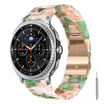 Cinturino per orologio in resina con chiusura a farfalla e tre perline, completo di strumento per la rimozione., For Galaxy Watch8 / Watch8 Classic
