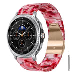 Cinturino per orologio in resina con chiusura a farfalla e tre perline, completo di strumento per la rimozione., For Galaxy Watch8 / Watch8 Classic