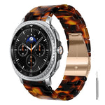 Cinturino per orologio in resina con chiusura a farfalla e tre perline, completo di strumento per la rimozione., For Galaxy Watch8 / Watch8 Classic