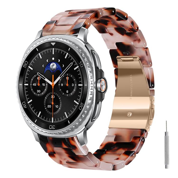 Cinturino per orologio in resina con chiusura a farfalla e tre perline, completo di strumento per la rimozione., For Galaxy Watch8 / Watch8 Classic