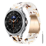 Cinturino per orologio in resina con chiusura a farfalla e tre perline, completo di strumento per la rimozione., For Galaxy Watch8 / Watch8 Classic