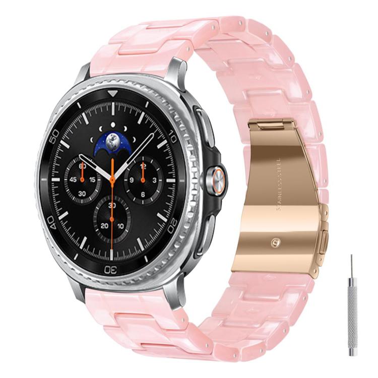 Cinturino per orologio in resina con chiusura a farfalla e tre perline, completo di strumento per la rimozione., For Galaxy Watch8 / Watch8 Classic
