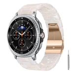 Cinturino per orologio in resina con chiusura a farfalla e tre perline, completo di strumento per la rimozione., For Galaxy Watch8 / Watch8 Classic