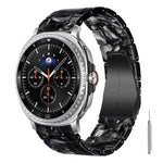 Cinturino per orologio in resina con chiusura a farfalla e tre perline, completo di strumento per la rimozione., For Galaxy Watch8 / Watch8 Classic