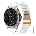 Cinturino per orologio in resina con chiusura a farfalla e tre perline, completo di strumento per la rimozione., For Galaxy Watch8 / Watch8 Classic