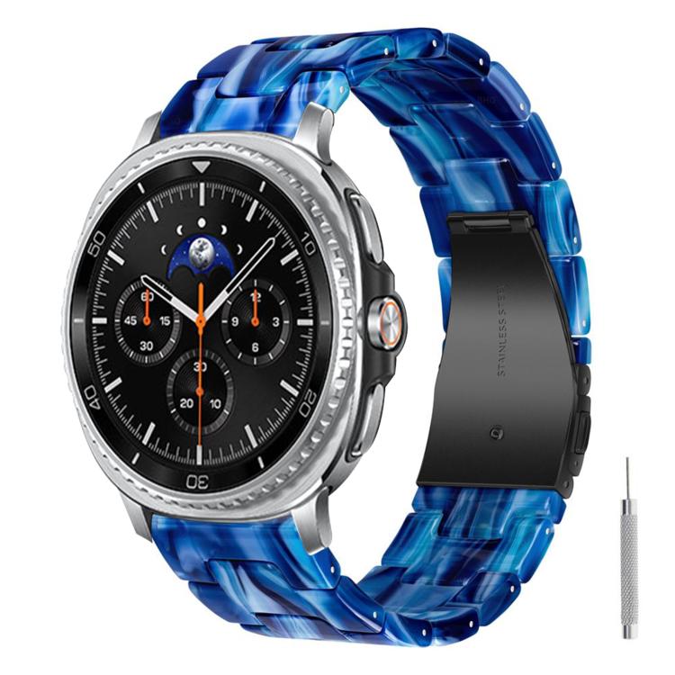 Cinturino per orologio in resina con chiusura a farfalla e tre perline, completo di strumento per la rimozione., For Galaxy Watch8 / Watch8 Classic