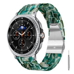 Cinturino per orologio in resina con chiusura a farfalla e tre perline, completo di strumento per la rimozione., For Galaxy Watch8 / Watch8 Classic
