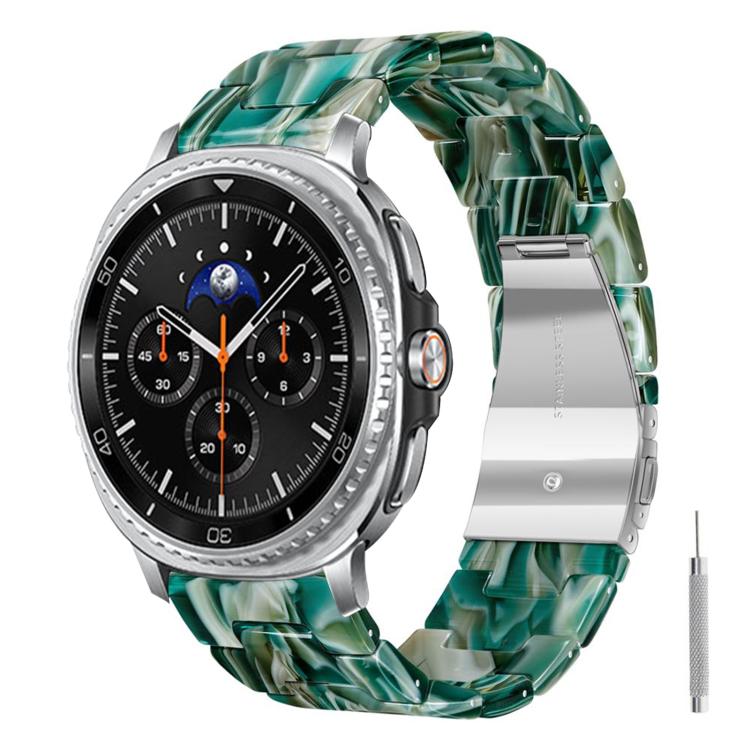 Cinturino per orologio in resina con chiusura a farfalla e tre perline, completo di strumento per la rimozione., For Galaxy Watch8 / Watch8 Classic