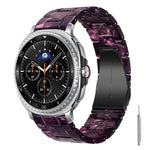 Cinturino per orologio in resina con chiusura a farfalla e tre perline, completo di strumento per la rimozione., For Galaxy Watch8 / Watch8 Classic