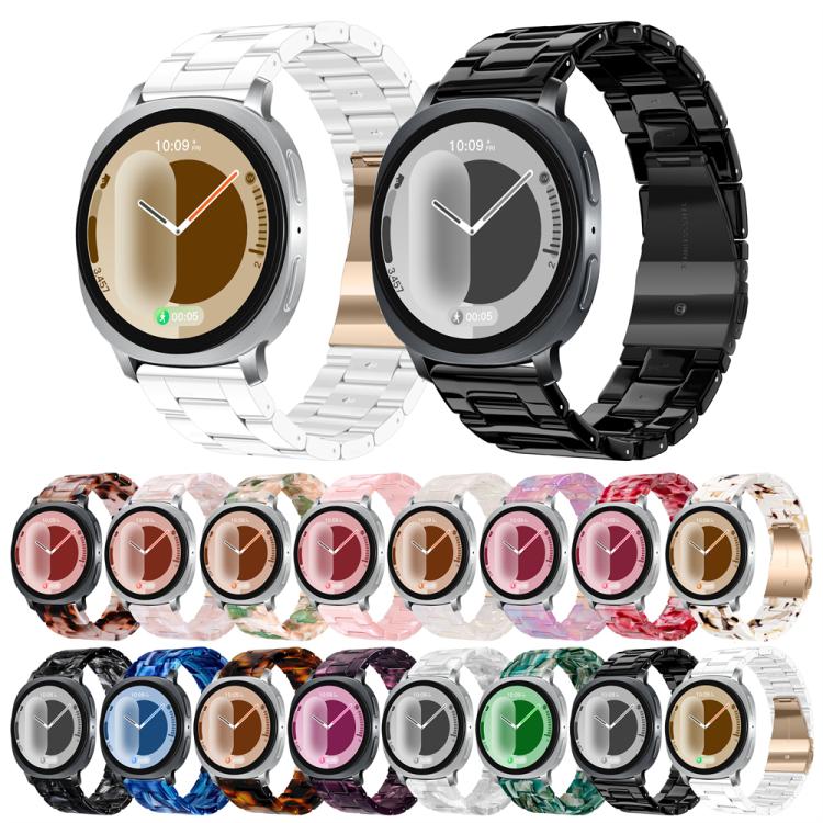 Cinturino per orologio in resina con chiusura a farfalla e tre perline, completo di strumento per la rimozione., For Galaxy Watch8 / Watch8 Classic