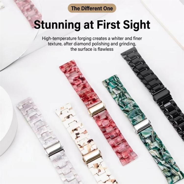 Cinturino per orologio in resina con chiusura a farfalla e tre perline, completo di strumento per la rimozione., For Galaxy Watch8 / Watch8 Classic