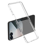 Custodia per telefono LeReach TOC Clear Series in composito TPU acrilico ibrido antiurto., For Galaxy Z  Flip 8 5G