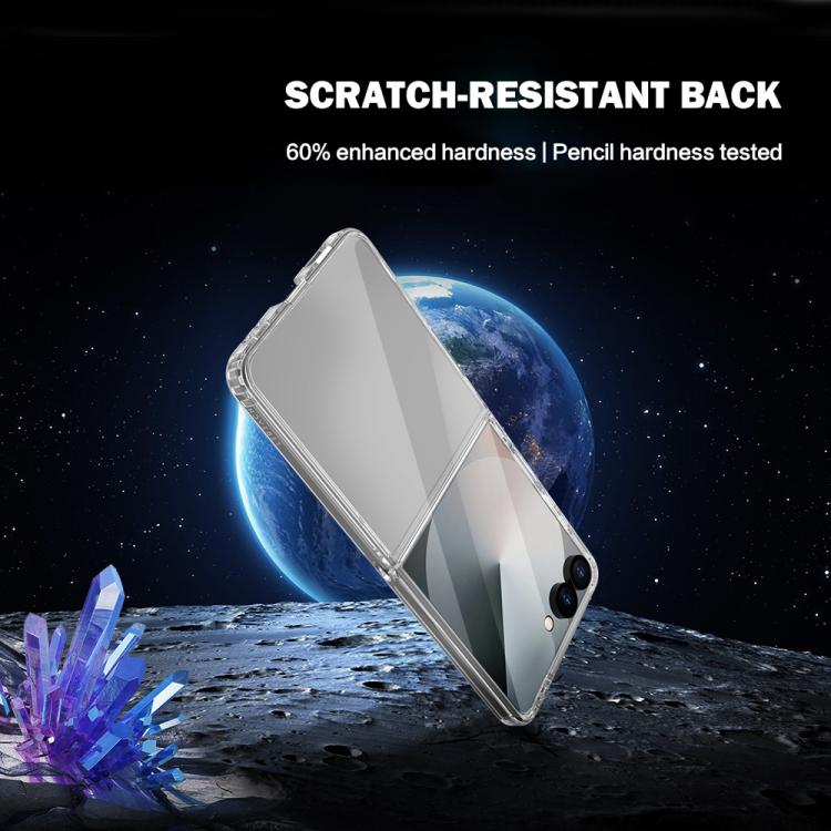 Custodia per telefono LeReach TOC Clear Series in composito TPU acrilico ibrido antiurto., For Galaxy Z  Flip 8 5G