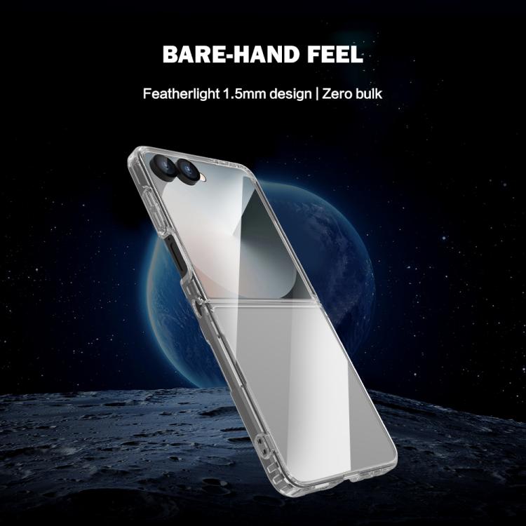 Custodia per telefono LeReach TOC Clear Series in composito TPU acrilico ibrido antiurto., For Galaxy Z  Flip 8 5G