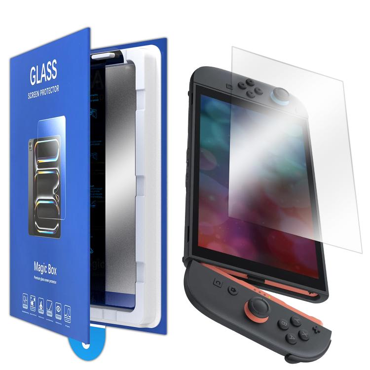 Scatola per libri Camera antipolvere Console di gioco istantanea ad alta definizione antipolvere Pellicola in vetro temperato, For Nintendo Switch 2