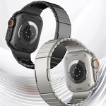 Cinturino per orologio in acciaio inossidabile con chiusura a farfalla e maglie regolabili, con una sola perlina., For Apple Watch 42 / 44 / 45 / 46 / 49mm