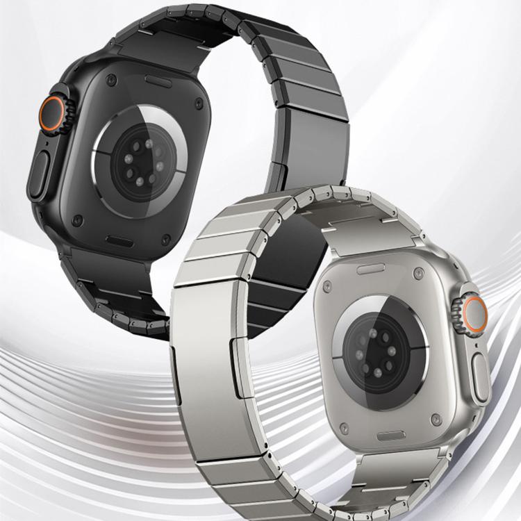 Cinturino per orologio in acciaio inossidabile con chiusura a farfalla e maglie regolabili, con una sola perlina., For Apple Watch 42 / 44 / 45 / 46 / 49mm
