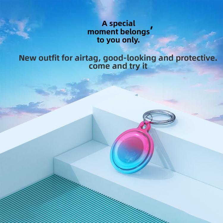 Cover protettiva antiurto in TPU per portachiavi con copertura completa, For AirTag 2nd Gen / AirTag 1st Gen