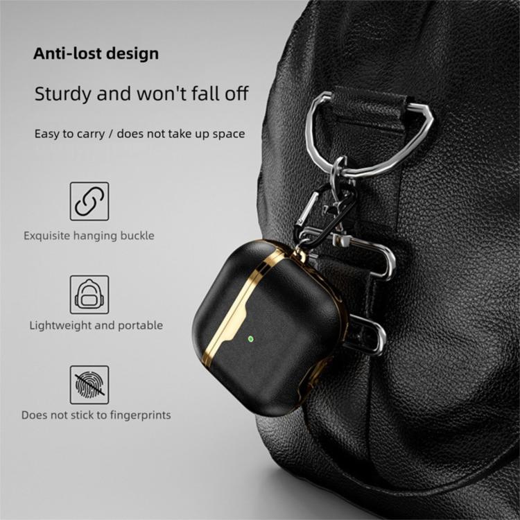 Custodia protettiva antiurto in similpelle galvanizzata, For Airpods 3