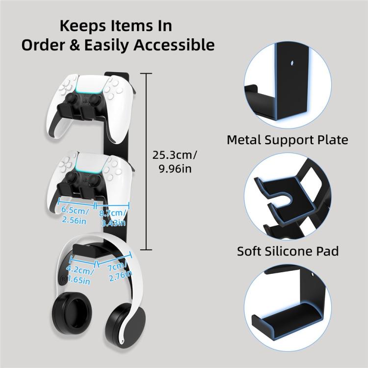 Supporto da parete per cuffie e controller PS4 PS5 Xbox