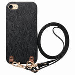 Custodia per telefono in PU con retro in pelle, fibbia in metallo e tracolla, texture litchi, con fibbia in metallo e texture a litchi., For iPhone 17e / 16e, For iPhone 17 Pro Max, For iPhone 17 Pro
