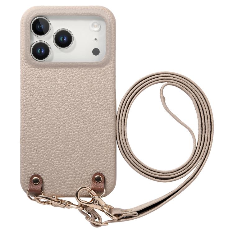 Custodia per telefono in PU con retro in pelle, fibbia in metallo e tracolla, texture litchi, con fibbia in metallo e texture a litchi., For iPhone 17e / 16e, For iPhone 17 Pro Max, For iPhone 17 Pro