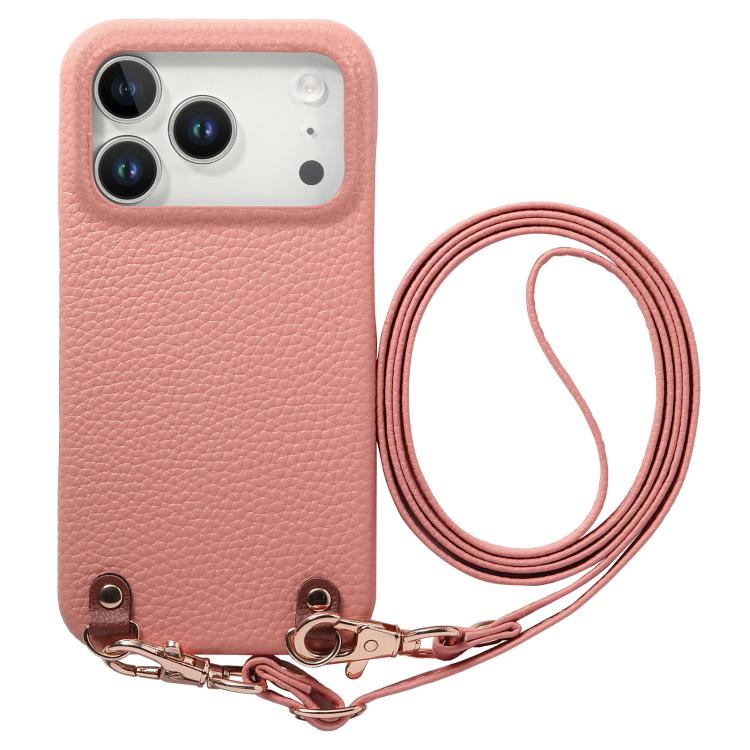 Custodia per telefono in PU con retro in pelle, fibbia in metallo e tracolla, texture litchi, con fibbia in metallo e texture a litchi., For iPhone 17e / 16e, For iPhone 17 Pro Max, For iPhone 17 Pro