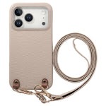 Custodia per telefono in PU con retro in pelle, fibbia in metallo e tracolla, texture litchi, con fibbia in metallo e texture a litchi., For iPhone 17e / 16e, For iPhone 17 Pro Max, For iPhone 17 Pro