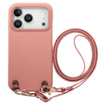Custodia per telefono in PU con retro in pelle, fibbia in metallo e tracolla, texture litchi, con fibbia in metallo e texture a litchi., For iPhone 17e / 16e, For iPhone 17 Pro Max, For iPhone 17 Pro