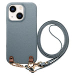 Custodia per telefono in PU con retro in pelle, fibbia in metallo e tracolla, texture litchi, con fibbia in metallo e texture a litchi., For iPhone 14 Plus, For iPhone 14, For iPhone 14 Pro
