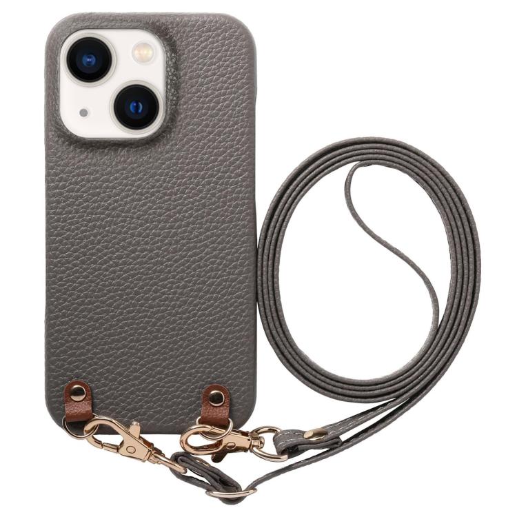 Custodia per telefono in PU con retro in pelle, fibbia in metallo e tracolla, texture litchi, con fibbia in metallo e texture a litchi., For iPhone 14 Plus, For iPhone 14, For iPhone 14 Pro