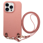 Custodia per telefono in PU con retro in pelle, fibbia in metallo e tracolla, texture litchi, con fibbia in metallo e texture a litchi., For iPhone 14 Plus, For iPhone 14, For iPhone 14 Pro