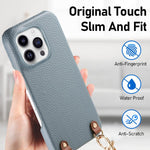 Custodia per telefono in PU con retro in pelle, fibbia in metallo e tracolla, texture litchi, con fibbia in metallo e texture a litchi., For iPhone 13, For iPhone 12, For iPhone 12 Pro Max