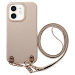 Custodia per telefono in PU con retro in pelle, fibbia in metallo e tracolla, texture litchi, con fibbia in metallo e texture a litchi., For iPhone 13, For iPhone 12, For iPhone 12 Pro Max