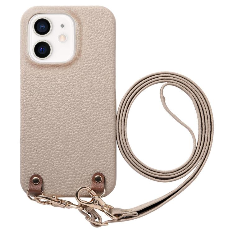 Custodia per telefono in PU con retro in pelle, fibbia in metallo e tracolla, texture litchi, con fibbia in metallo e texture a litchi., For iPhone 13, For iPhone 12, For iPhone 12 Pro Max