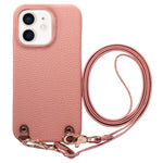 Custodia per telefono in PU con retro in pelle, fibbia in metallo e tracolla, texture litchi, con fibbia in metallo e texture a litchi., For iPhone 13, For iPhone 12, For iPhone 12 Pro Max