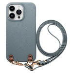Custodia per telefono in PU con retro in pelle, fibbia in metallo e tracolla, texture litchi, con fibbia in metallo e texture a litchi., For iPhone 12 Pro