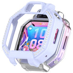 Custodia protettiva per orologio in policarbonato cavo con mezza copertura e fila singola di diamanti., For Huawei Watch Kids X1 / X1 Pro