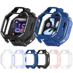 Custodia protettiva per orologio in policarbonato cavo con mezza copertura e fila singola di diamanti., For Huawei Watch Kids X1 / X1 Pro