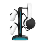 8006 porte di ricarica USB, supporto per controller di gioco RGB ruotabile a 360 gradi, supporto per cuffie