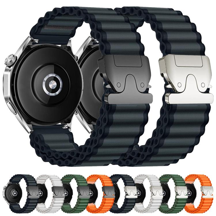 Cinturino per orologio in nylon a coste larghe con fibbia da paracadute, ideale per fuoristrada., 22mm, 20mm, 18mm